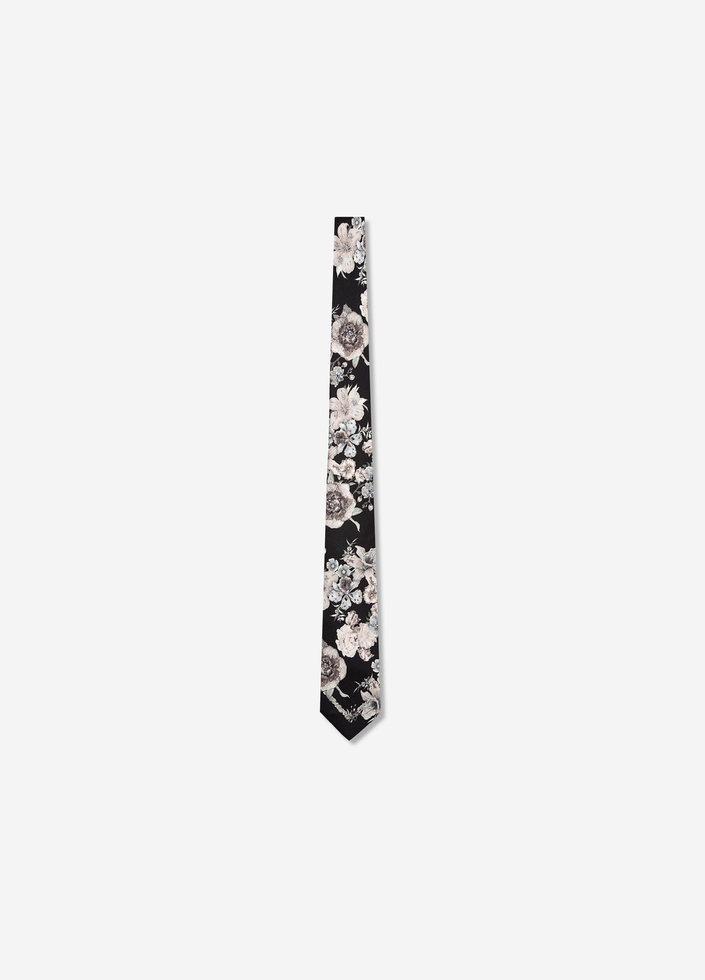 Faded Floral Regular Tie Black Combo