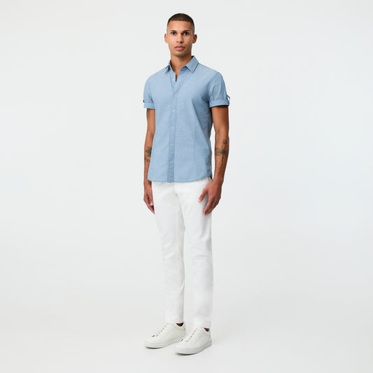 Slim Fit Cotton Stretch Chinos White