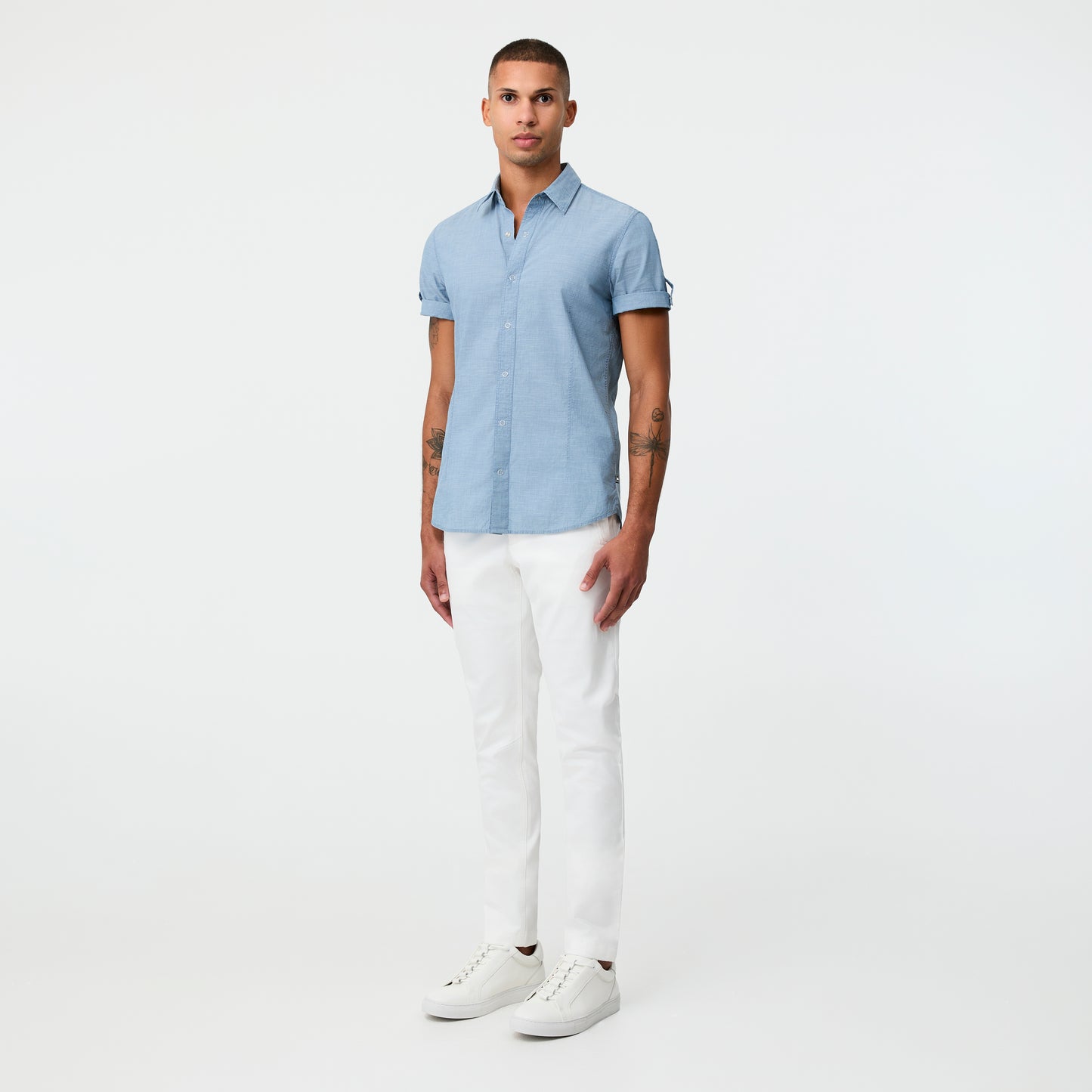 Slim Fit Cotton Stretch Chinos White