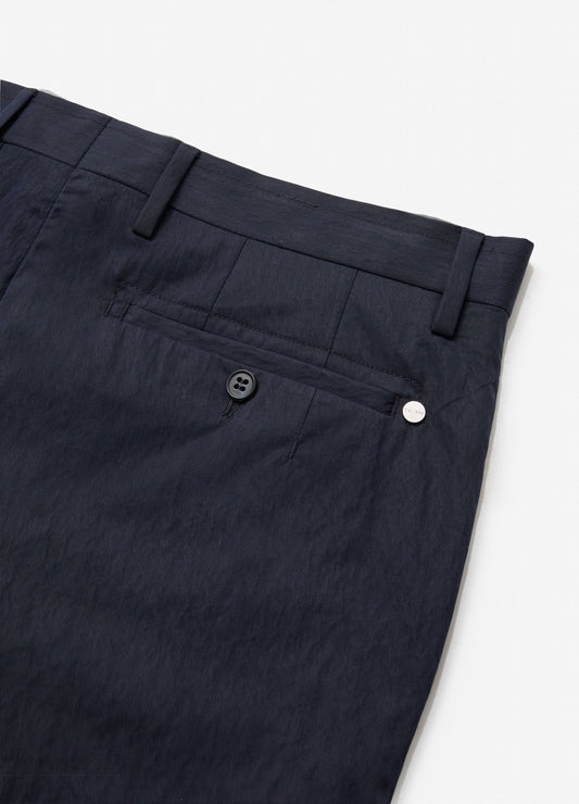 Textured Twill Shorts Navy