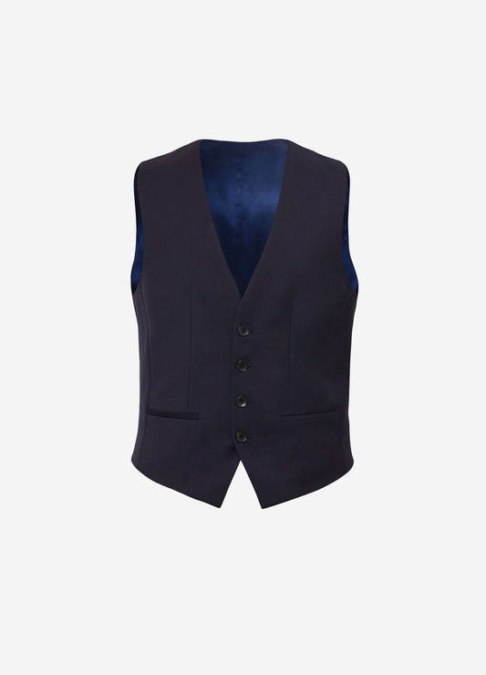 Wool Twill Waistcoat Navy