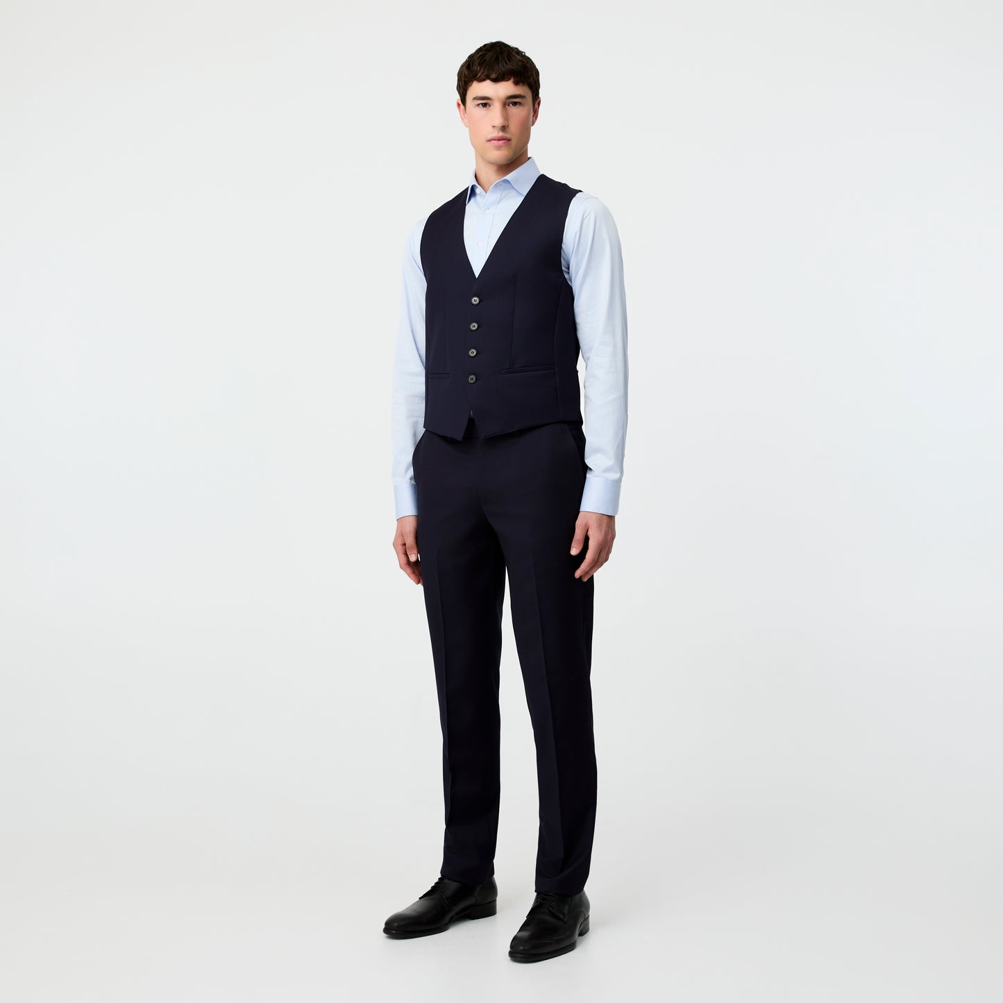 Wool Twill Waistcoat Navy