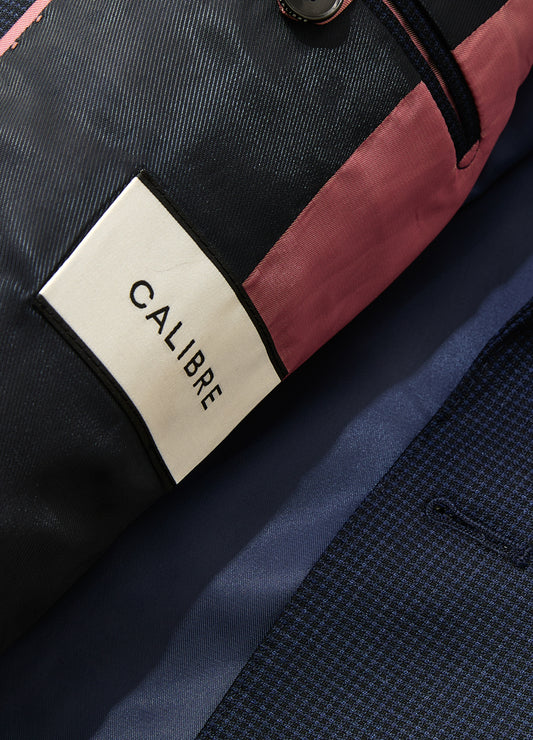 Tonal Basketweave Suit Jacket Navy Combo