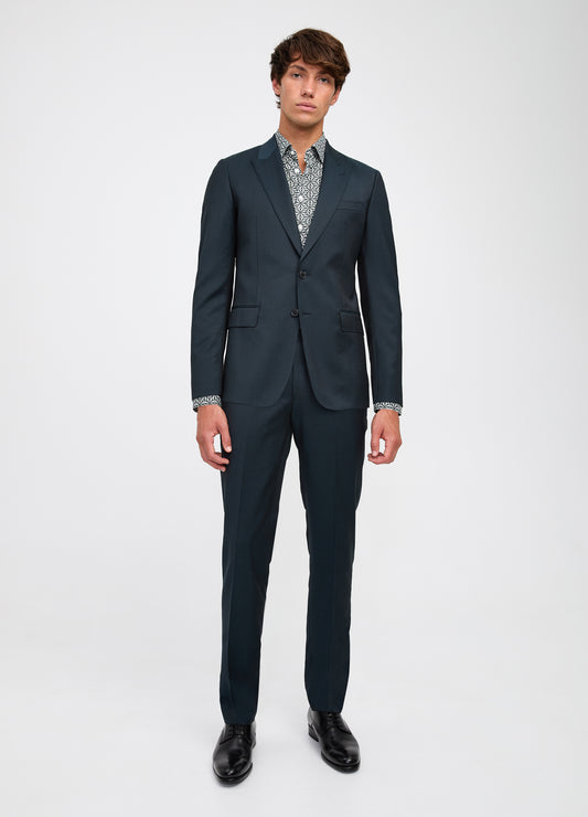 Tonal Twill Suit Pant Dark Green