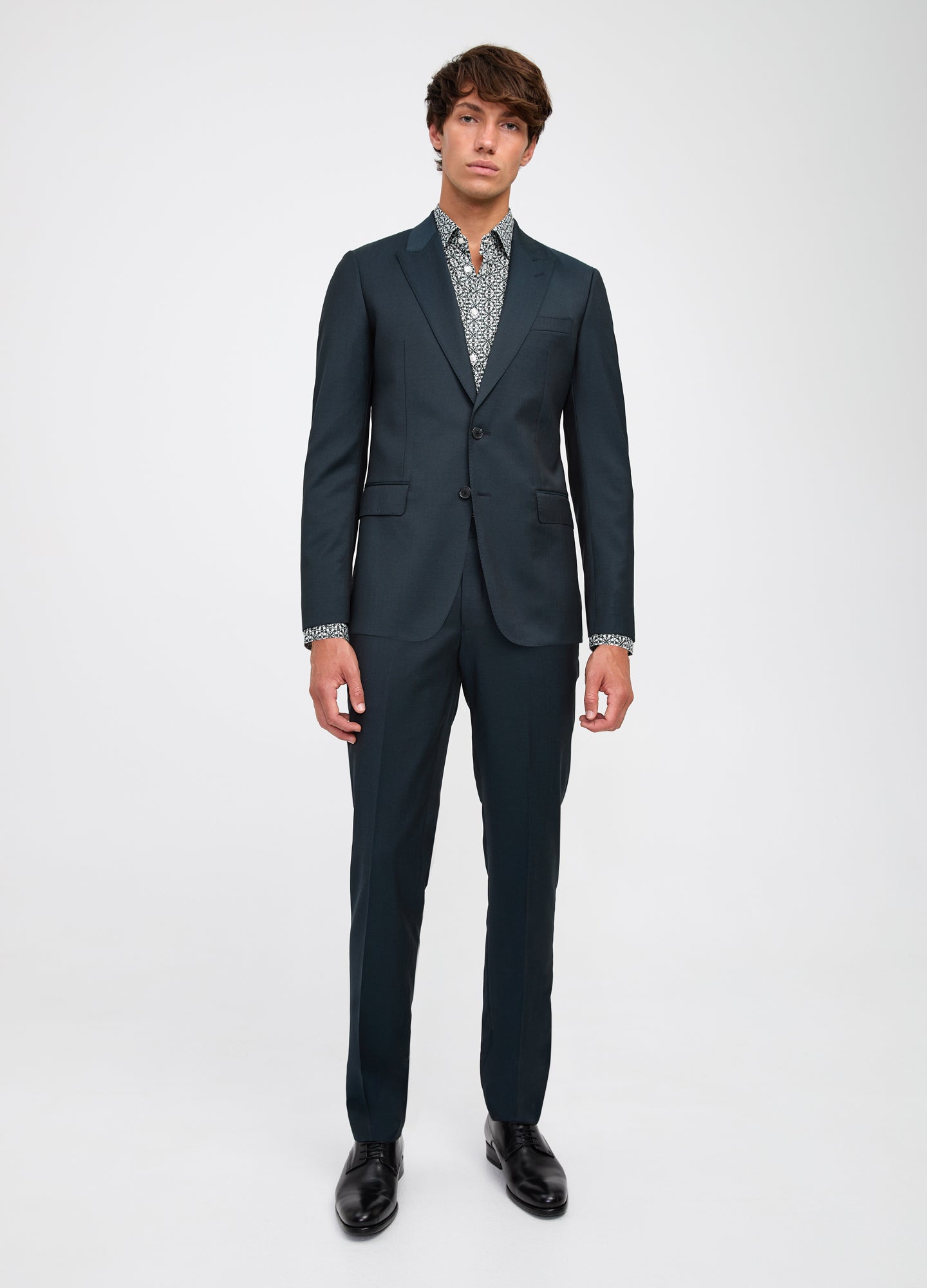Tonal Twill Suit Pant Dark Green