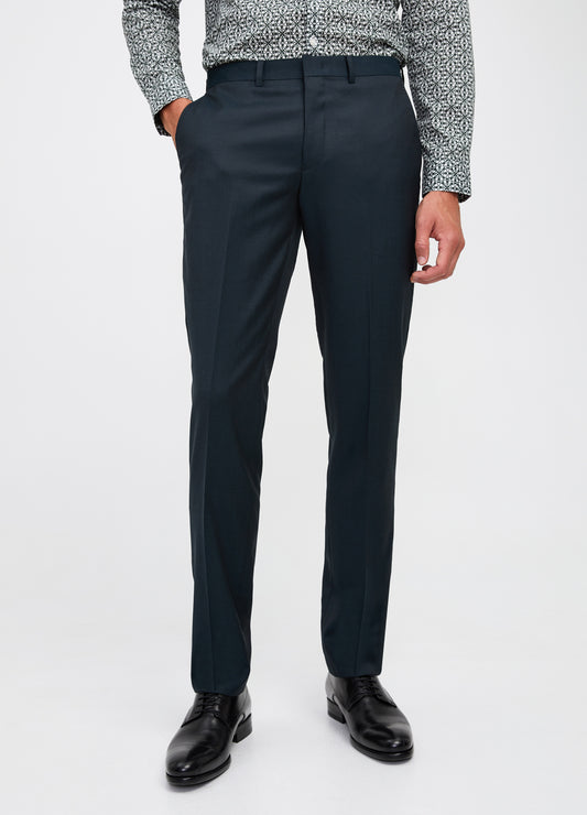 Tonal Twill Suit Pant Dark Green