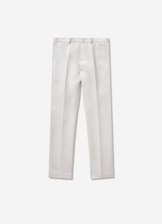 Linen Cotton Twill Suit Pant Silver