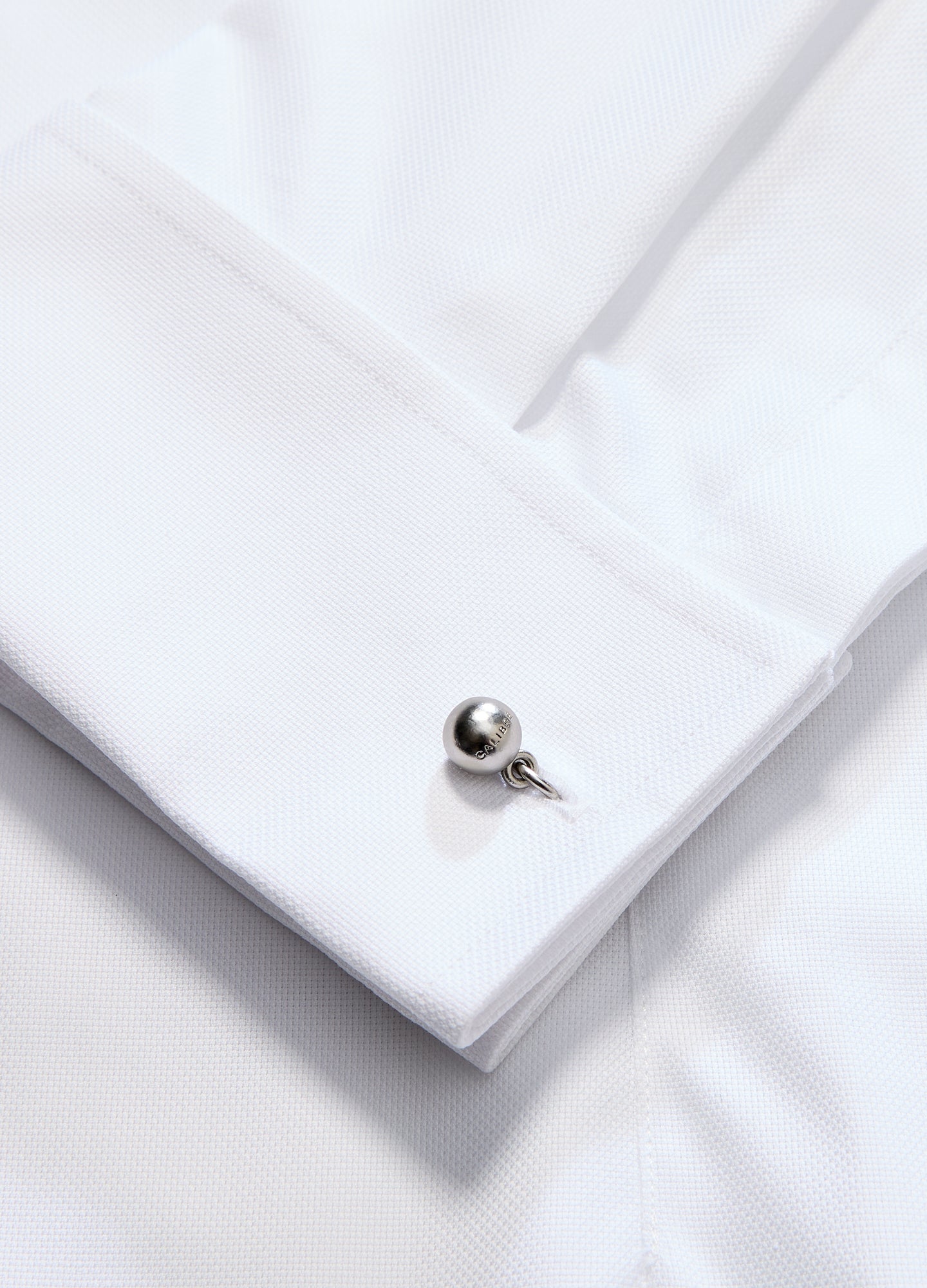 French Cuffed Textured Shirt White