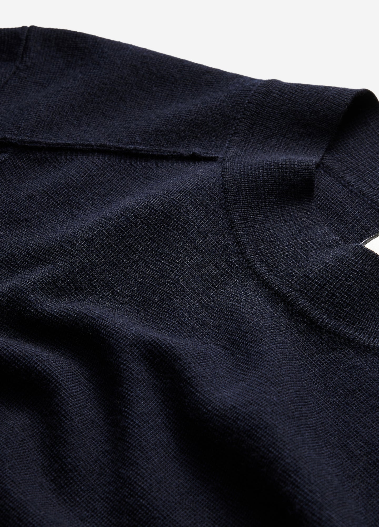 Mock Neck Merino Sweater Navy