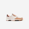 Leather Mix Court Sneaker Camel Combo