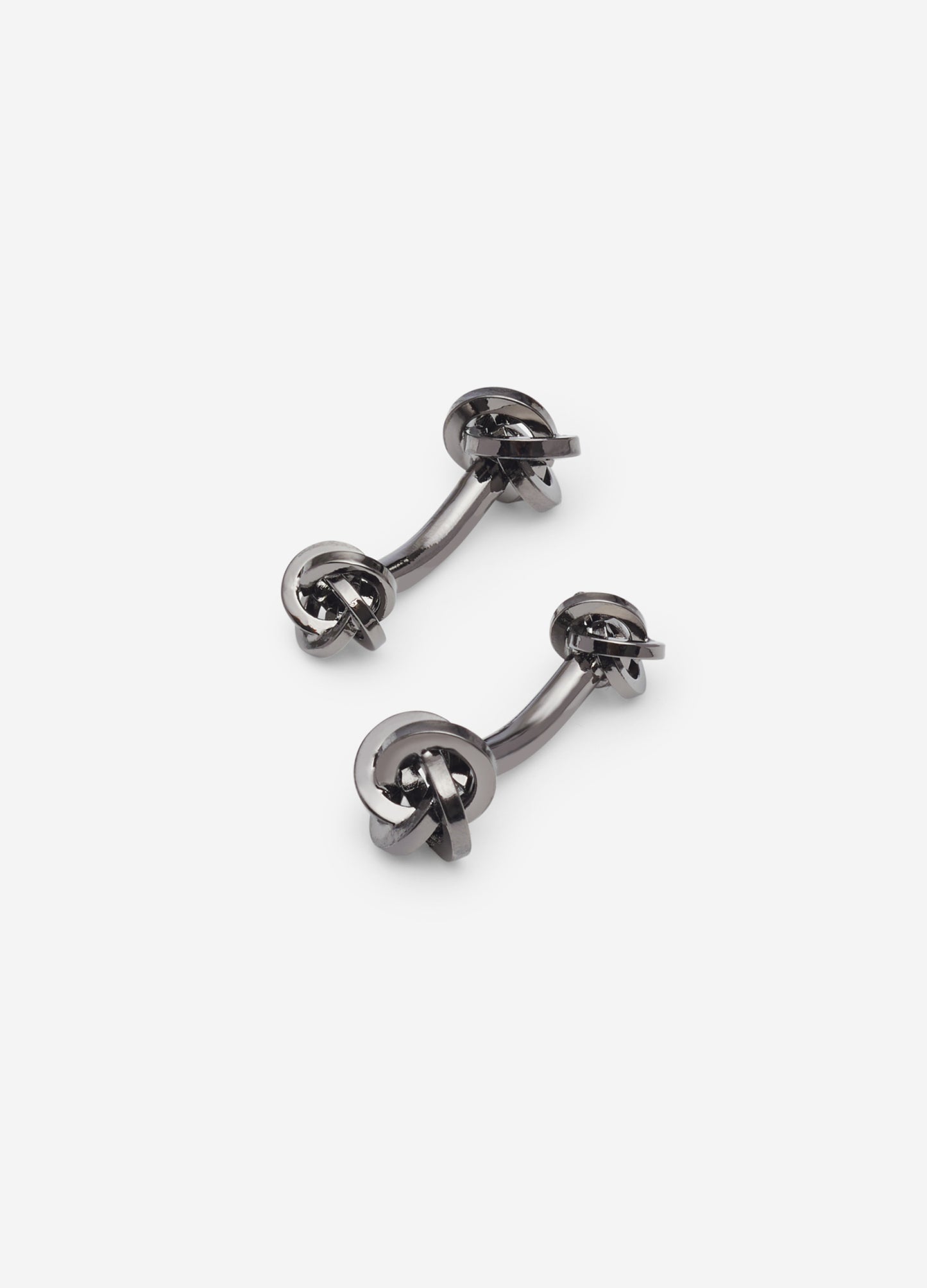 Twisted Knot Cufflinks Gunmetal