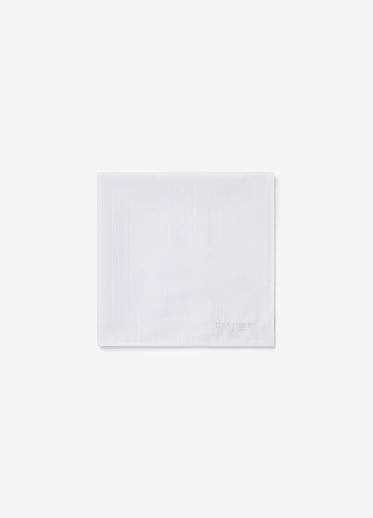 Essential Cotton Pocket Square White
