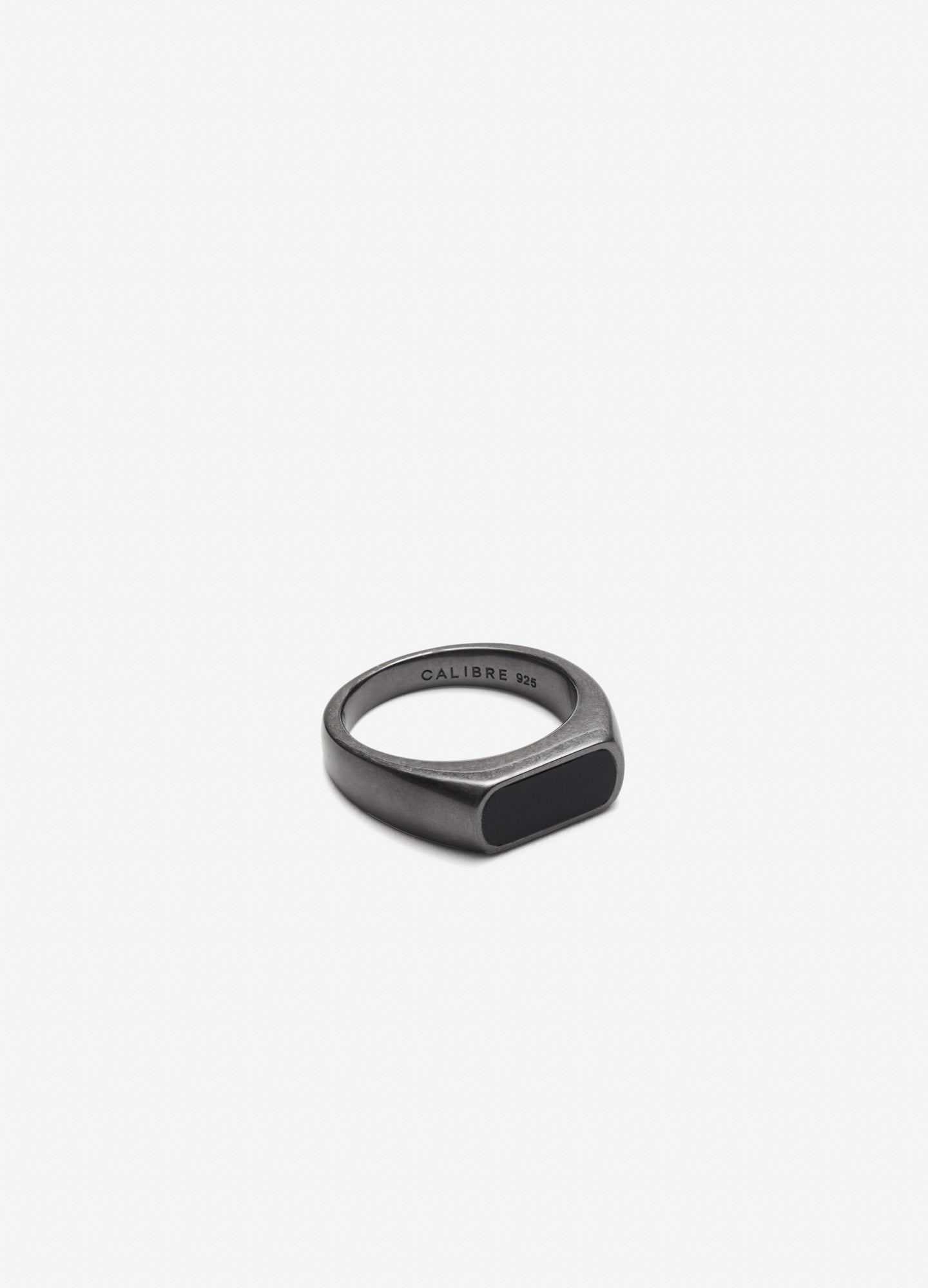 Slim Signet Ring Gunmetal